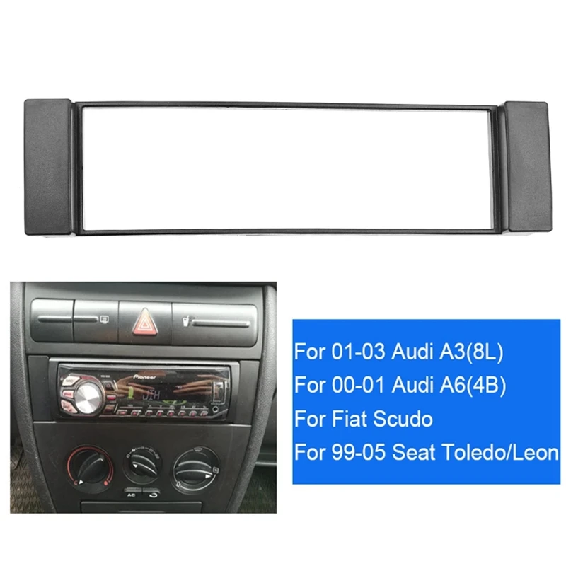 1 Din Radio Cover for Audi A3 8L A6 4B Seat Toledo Leon Fiat Scudo Stereo