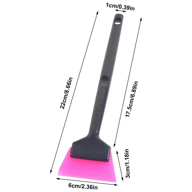 Long Plastic Handle Anti-Slip Car Tint Squeegee 1pcs Replaceable Soft Rubber Blade PPF Scraper Window Water Cleaning Remover window tinting squeegee vinyl squeegee window tint squeegee