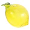 Glass Lemon Vase for Home Decoration Artistic Fruit Shaped Flower Vase Mini Glass Decor Vase for Kitchen Dining Room Flower Arra 3