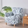 Stretch Club Chair Cover Pastoral Style Spandex Armchair Slipcovers Single Seat Sofa Covers for Study Room Bar Counter Hotel 6