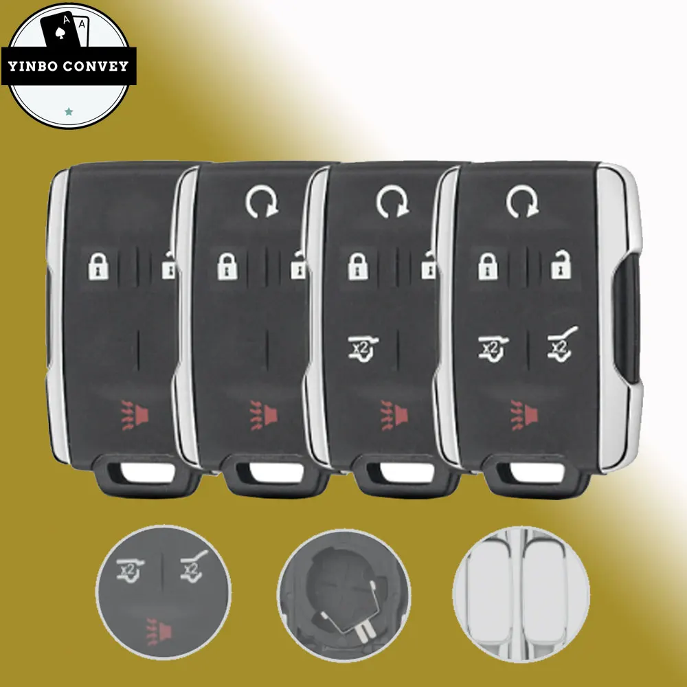 

YINBO 3/4/5/6ButtonForGMC Yukon XL Car Key Case ForChevrolet Tahoe Suburban Sierra Silverado Remote Smart Key FOB Shell Housing