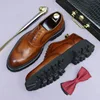 New Men's Casual Shoes British Top Layer Cowhide Business Formal Thick Sole Increased Leather Derby Shoes Leather Shoes for Men 4