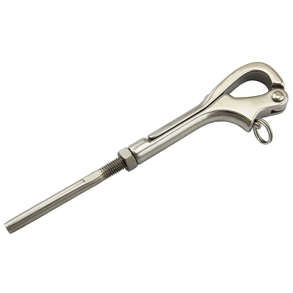 316 Stainless Steel Pelican Hooks - Quick Release Shackles With M6 Rigging Screws For Marine & Railings