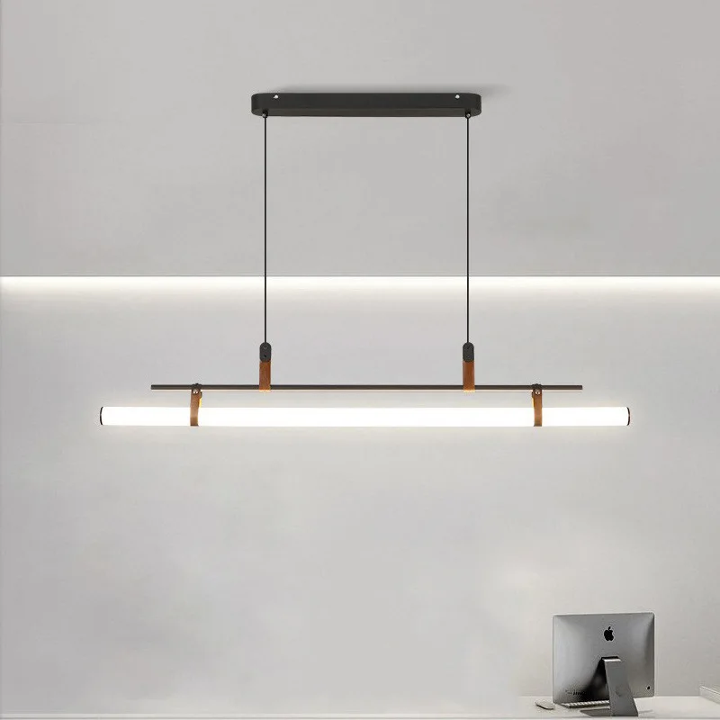 Pendant Lights Pendant Lamp Chandelier Lighting for Nordic Minimalist Restaurant Study Room Office Front Desk Coffee Shop Cashier Counter Bar Counter Straight Strip Chandelier