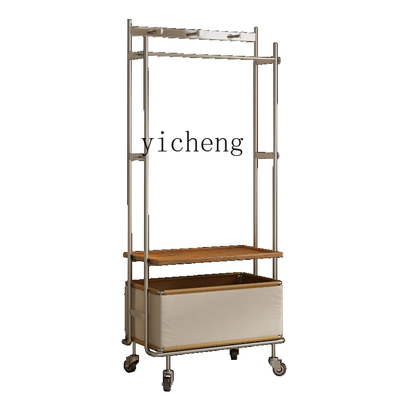 

ZC Modern Minimalist Coat Rack Stainless Steel Hanger Removable Floor-Standing Rack Bedroom Shelf