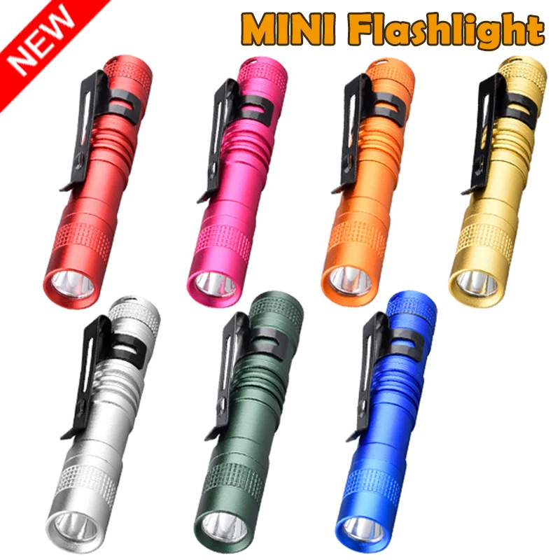 Lot De 200 Mini Lampes De Poche Avec Clip Mousqueton - Neuf - Fonctionne Sur Pile