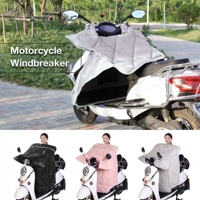 

Motorcycle Leg Lap Apron Cover Universal Pink/Black Waterproof Windproof Covered Resist Cold Winter Warm With Handlebar Muffs