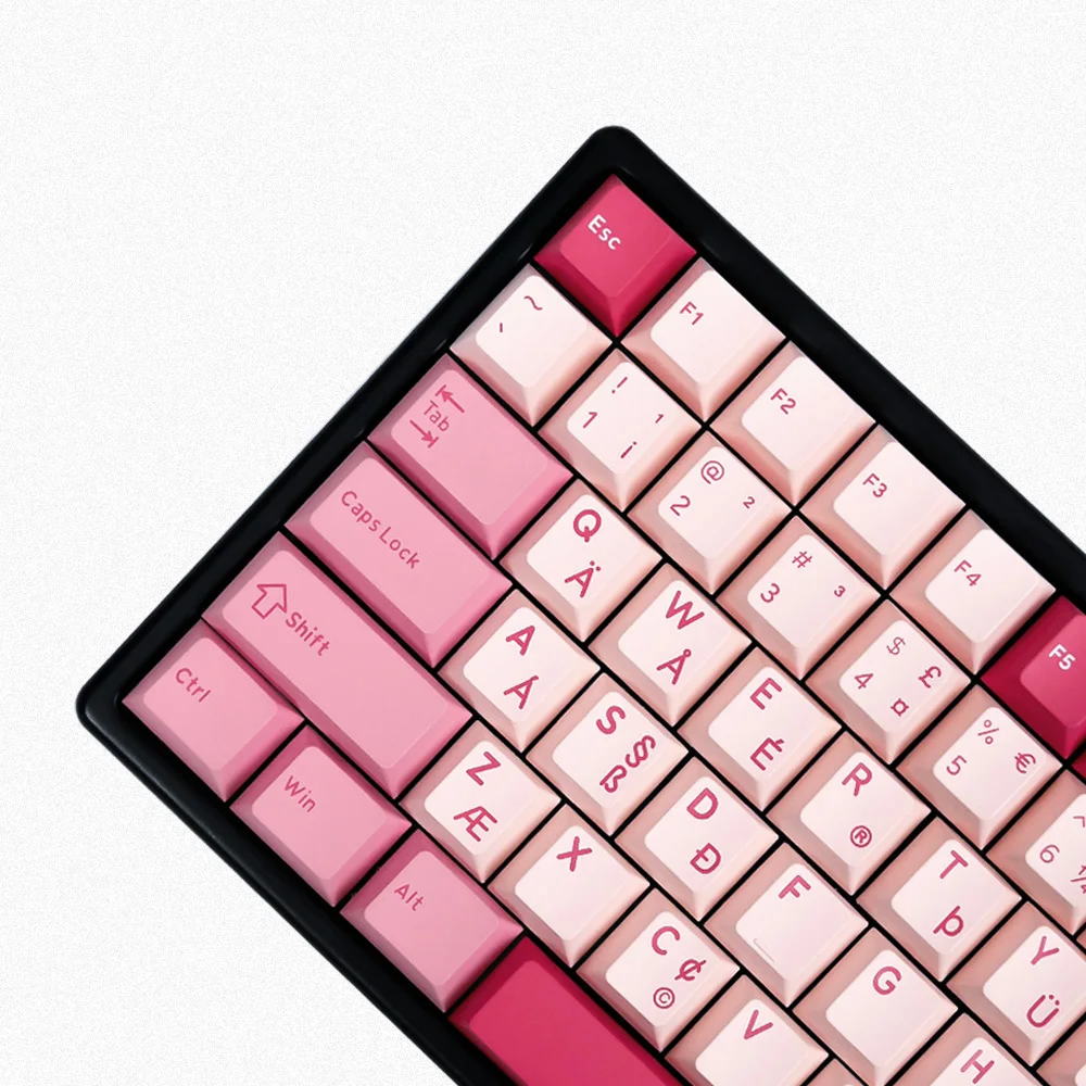 Клавиатура GJ Sakura Matsuri Hirigana PBT Doubleshot с вишневым