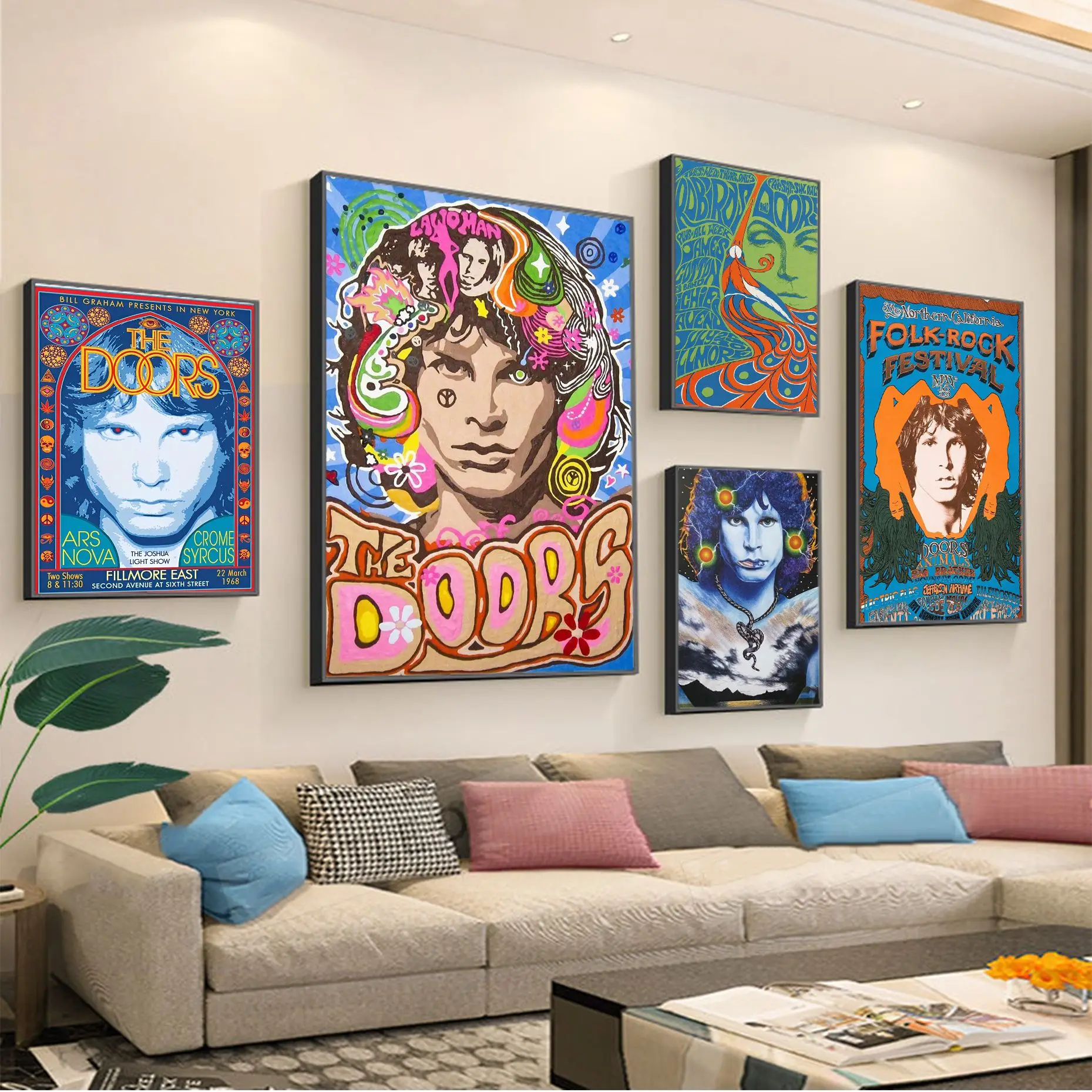 

The Doors Jim Morrison Good Quality Prints And Posters Waterproof Paper Sticker Coffee House Bar Aesthetic Art Wall Painting