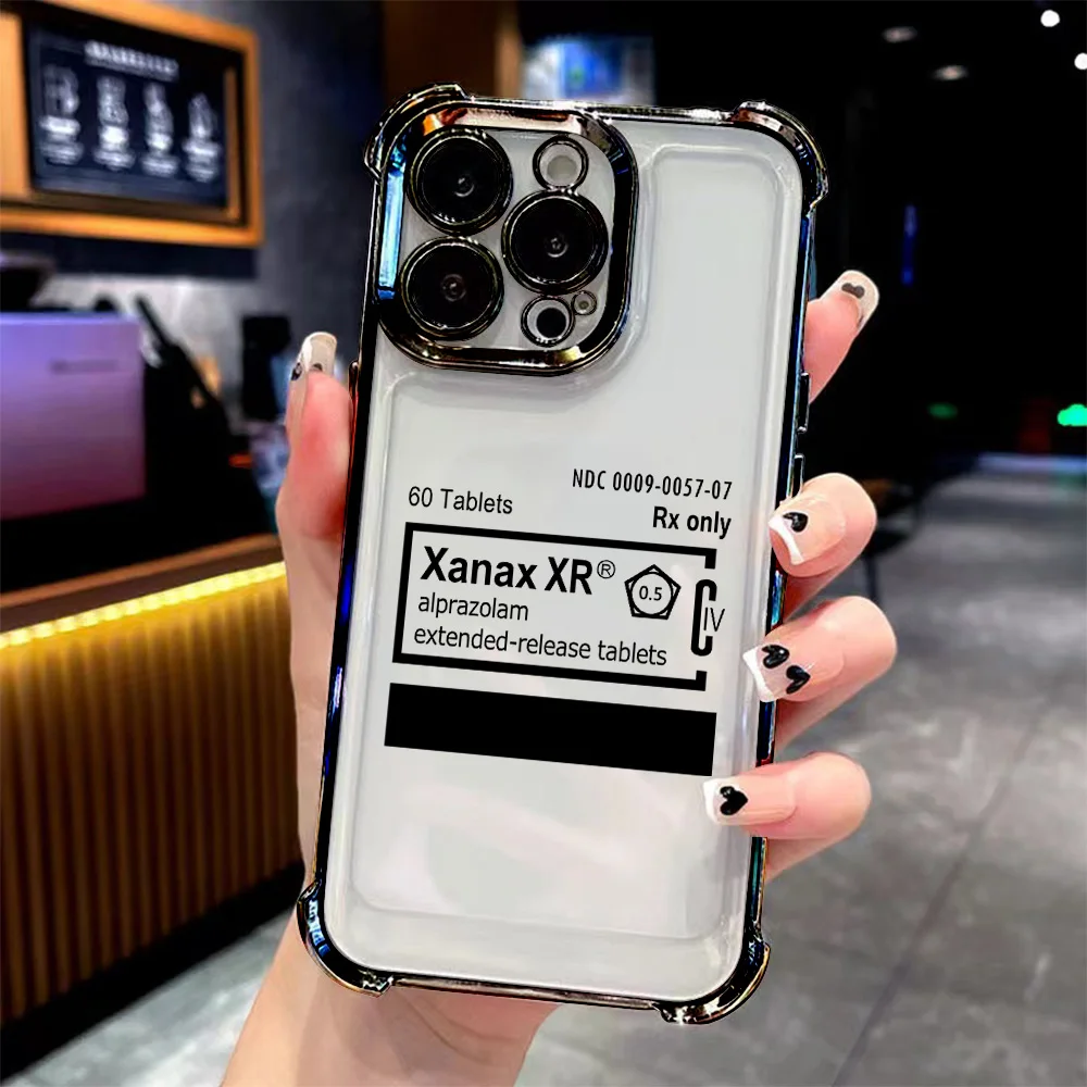 XANAX Chill Pill Plating Anti-Airbag Phone Case