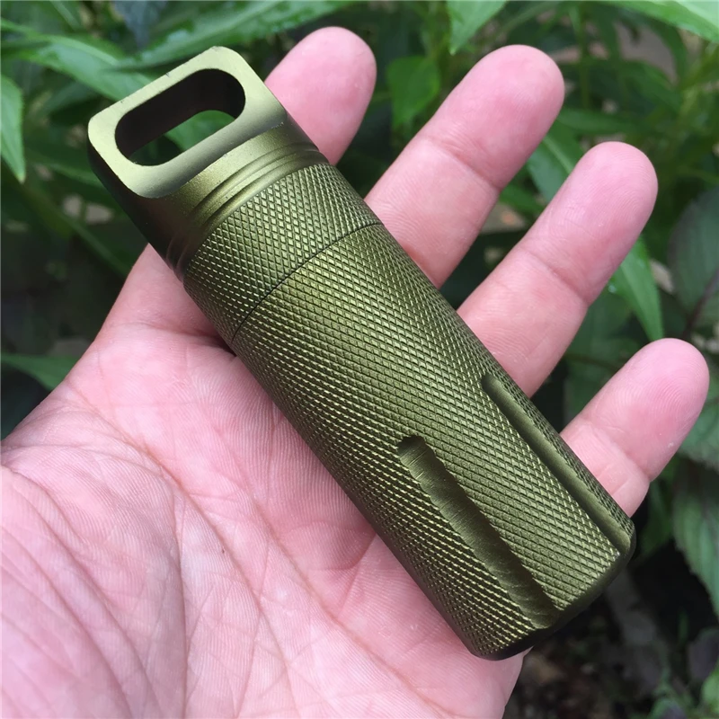 

Survival Capsule Seal Trunk Waterproof Hike Box Container Outdoor Dry Bottle Holder Storage Camp Medicine Match Pill Case