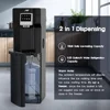 Cold Water Cooler with Ice Maker 3 or 5 Gallon Dispenser 18LBS Daily Ice Production Touch Control Panel High-Performance 2