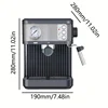 Coffee Maker Household Small Semi-automatic High-pressure Steam Milk Bubble Integrated Coffee Pot, Black 3