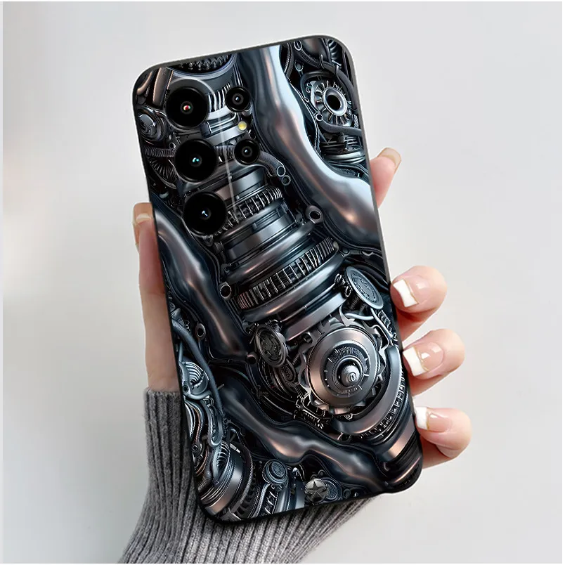 Anti-Scratch Black Cat Pattern Soft Phone Case
