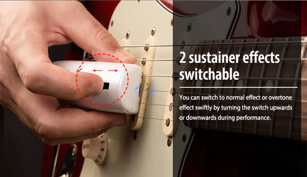 JGE-01 Portable Guitar Sustain Pedal Handheld Electric Guitar Effectors 2 Effect