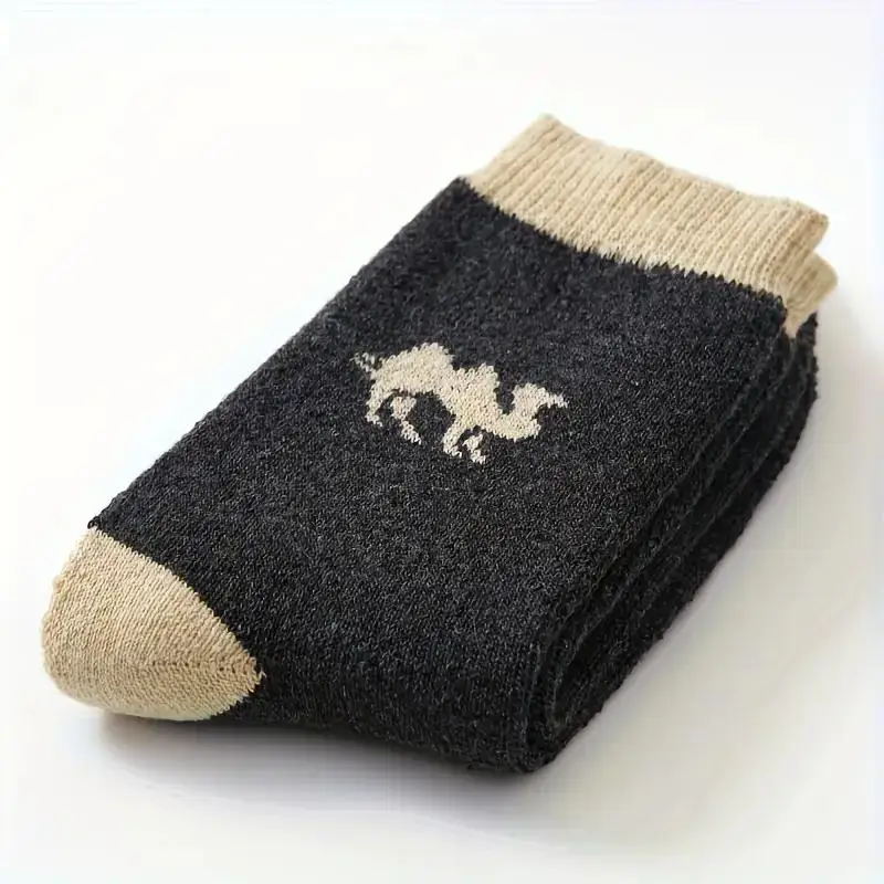 Winter Socks Men's Women's Outdoor Cold Resistant Warm Thick Snow Boots Long Socks 5 Pairs 37-44