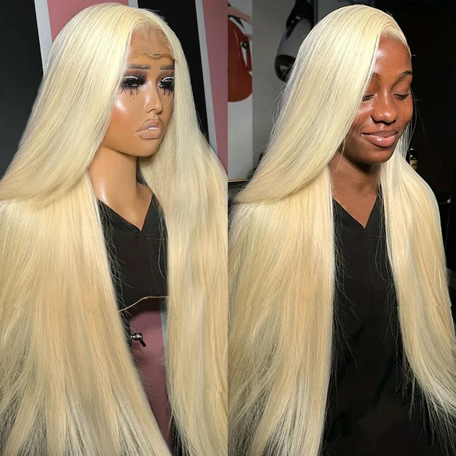 613 300% Density 30 40 Inch Lace Wig Human Hair Straight 13x4 13x6 HD Lace Front Wigs For Women Blonde Colored Human Hair Wigs