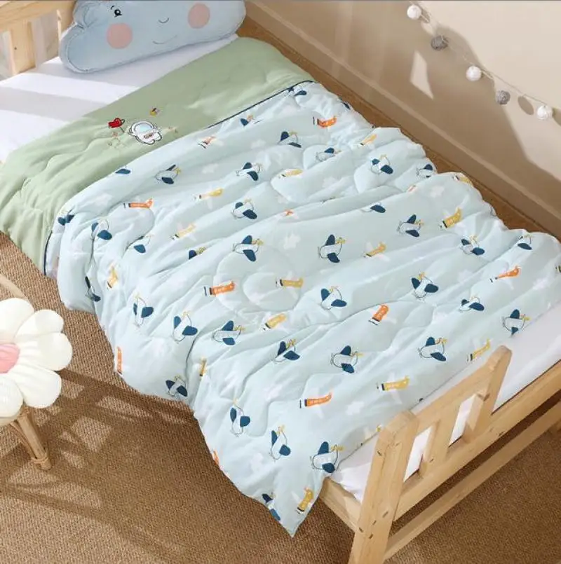 Children Home New Wash Cotton Quilt Summer Thin Quilt Air-conditioning Washable Single Children Student Summer Cool