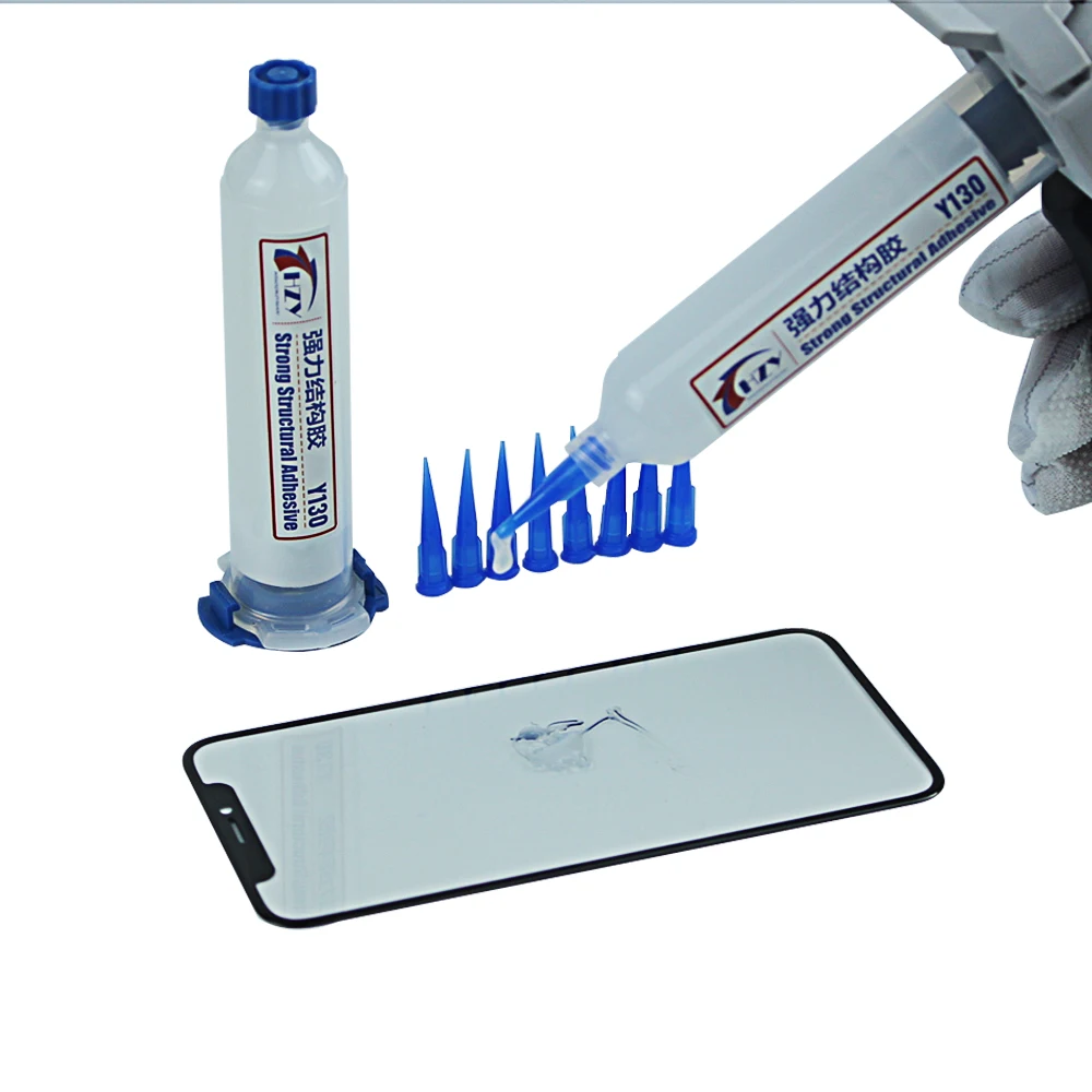 HZY-Y130 휴대폰 스크린 코킹 접착제 30ML, 강력한 구조 접착제 수리 휴대폰 곡선 스크린 테두리 간격