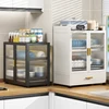Modern Minimalist Kitchen Cabinets Home Small Dish Storage Cabinet Multi-functional Multi-layer Kitchen Cabinet with Drain Rack 1