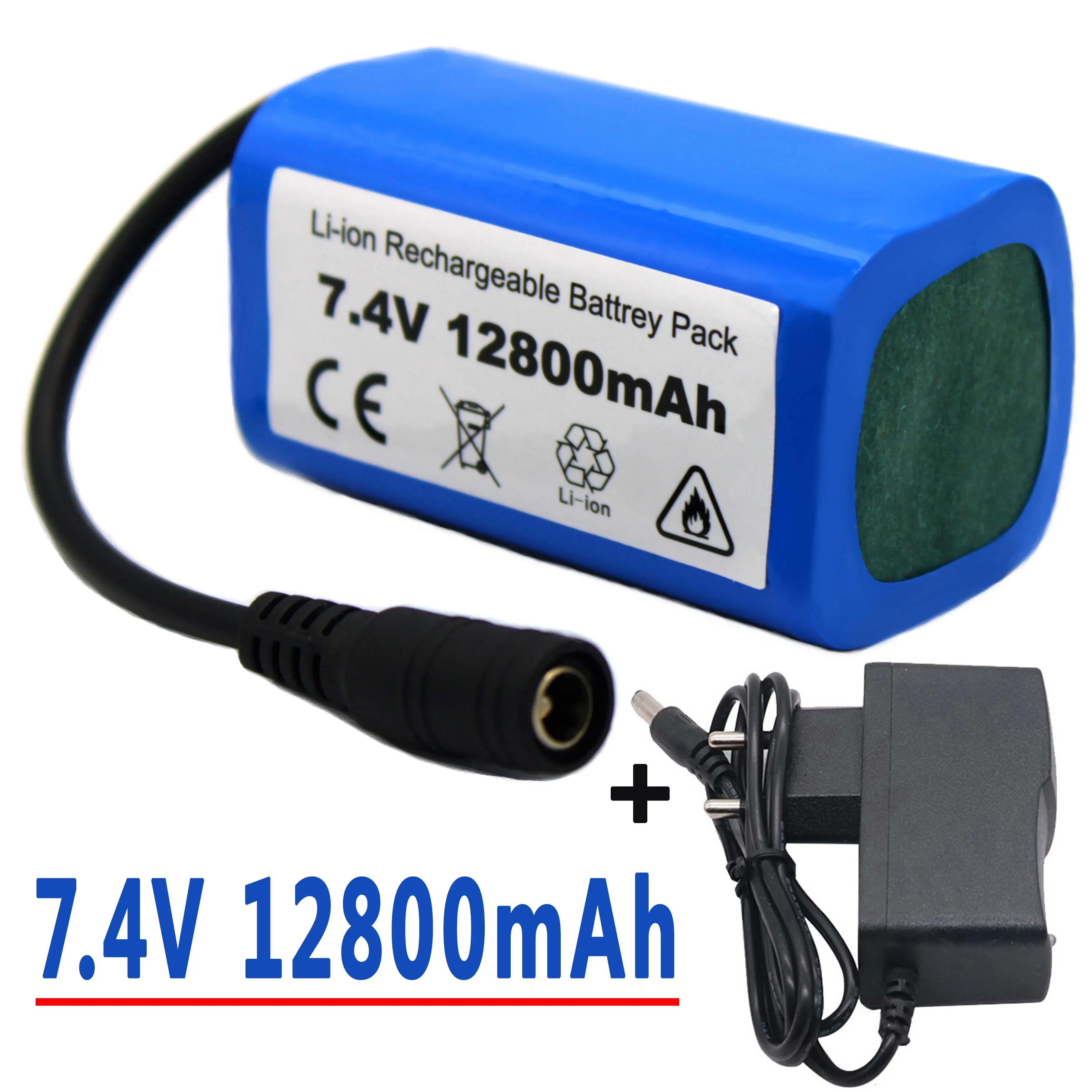 Batterie Lipo 2S 7.4V 12800mAh pour bateau RC T188 T888
