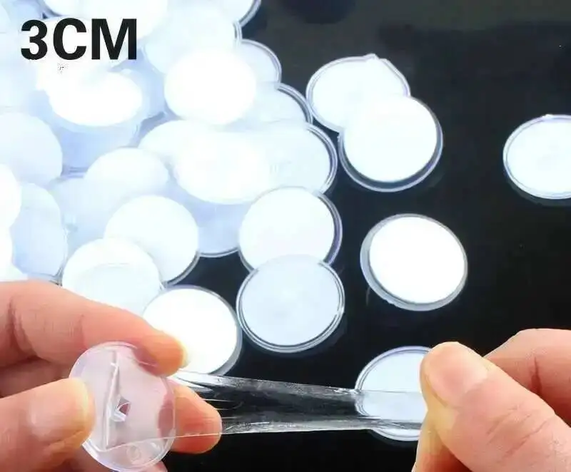 Transparenter Kunststoff-Hängehaken für Decke und Wand, Selbstklebende Runde 30mm-Haken für Sofa, Möbel und Ladenausstattung – Detail 2