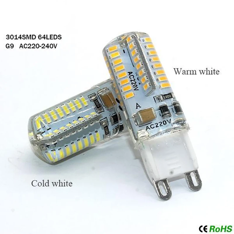 5X 10X G4 LED 전구 램프 7W 9W 12W AC220V G9 SMD2835 3014 실리콘 LED 조명, 360 빔 각도 LED 스포트 라이트 할로겐 램프 교체