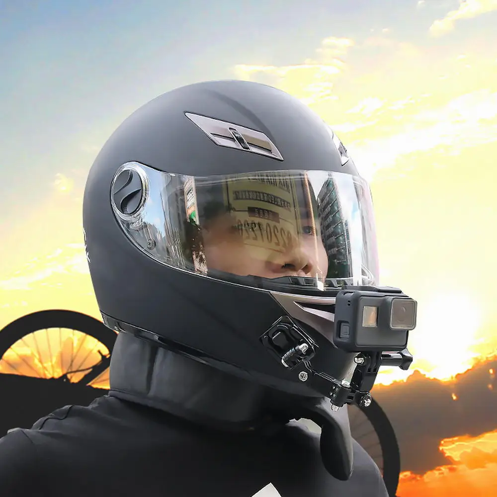 

Motorcycle Helmet Chin Bracket for GoPro Hero10/9/8/7/6/5 Helmet Sports Camera Accessories