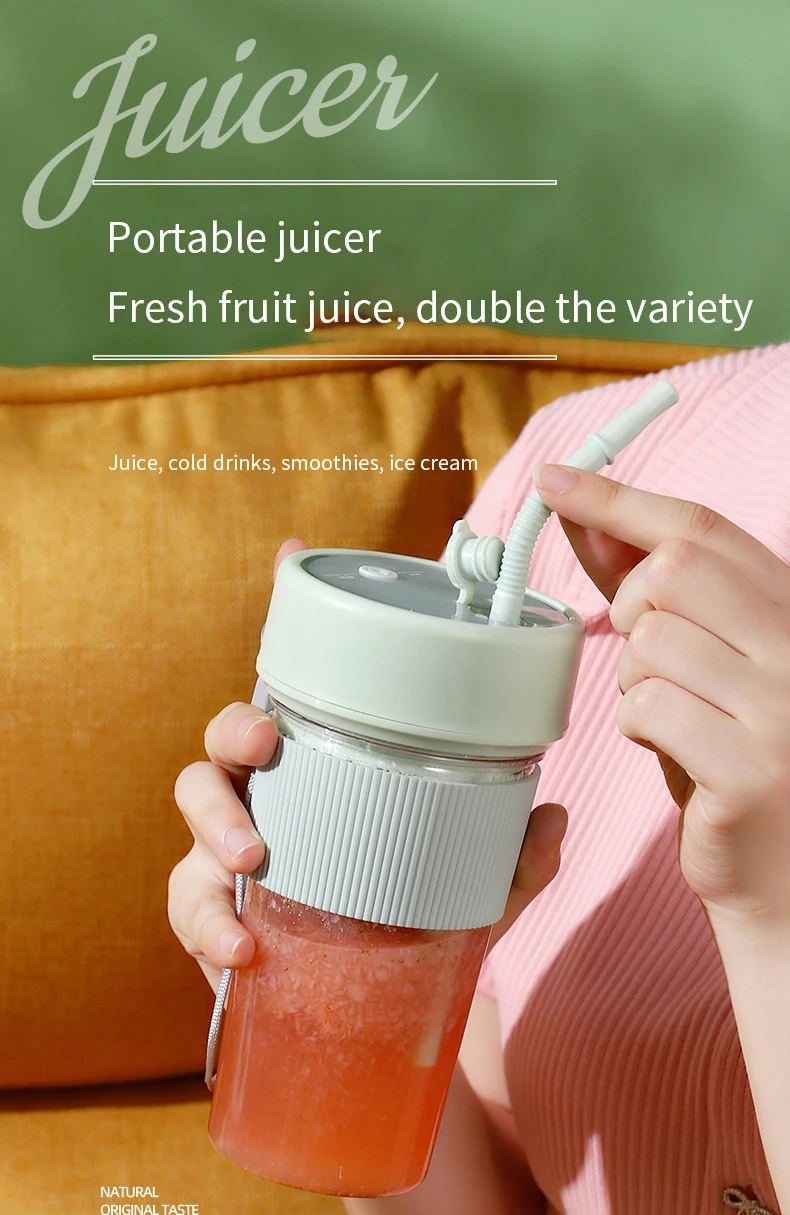 Description Picture 2 of itemNew Compact, Lightweight, and Convenient K5 Wireless Juice Cup - Rechargeable Mini Juicer - Portable Multifunctional Blender for
