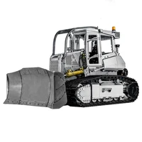 LESU 1:14 Metal RC Hydraulic Bulldozer Aoue 850K Black Tracks Remoted Engeering Vehicle Radio Control Dozer For Gifts In Stock 2