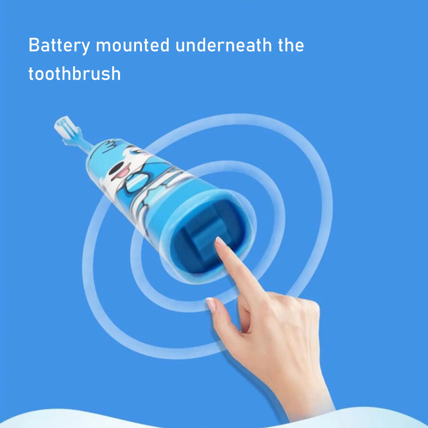 3pcs Automatic Ultrasonic Electric Toothbrush Creative Cartoon Pattern Electric Toothbrush Toiletries for 3-12 Children