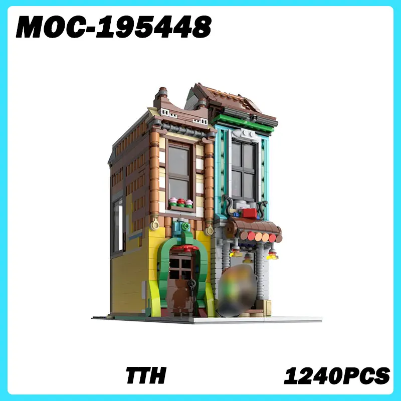 MOC-195448 TTH Street View Architecture Model Bricks Assemble Toys Gift for Adult Building Block Bags urban architecture 1240PCS