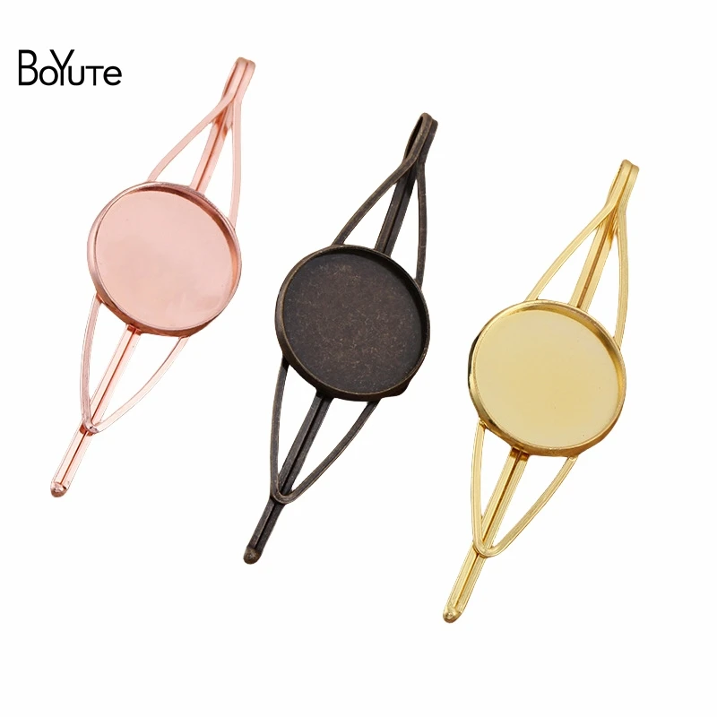 

BoYuTe (20 Pieces/Lot) Fit 20MM Cabochon 70*16MM Metal Blank Hairpin Base Diy Hair Accessories Hand Made Jewelry Materials