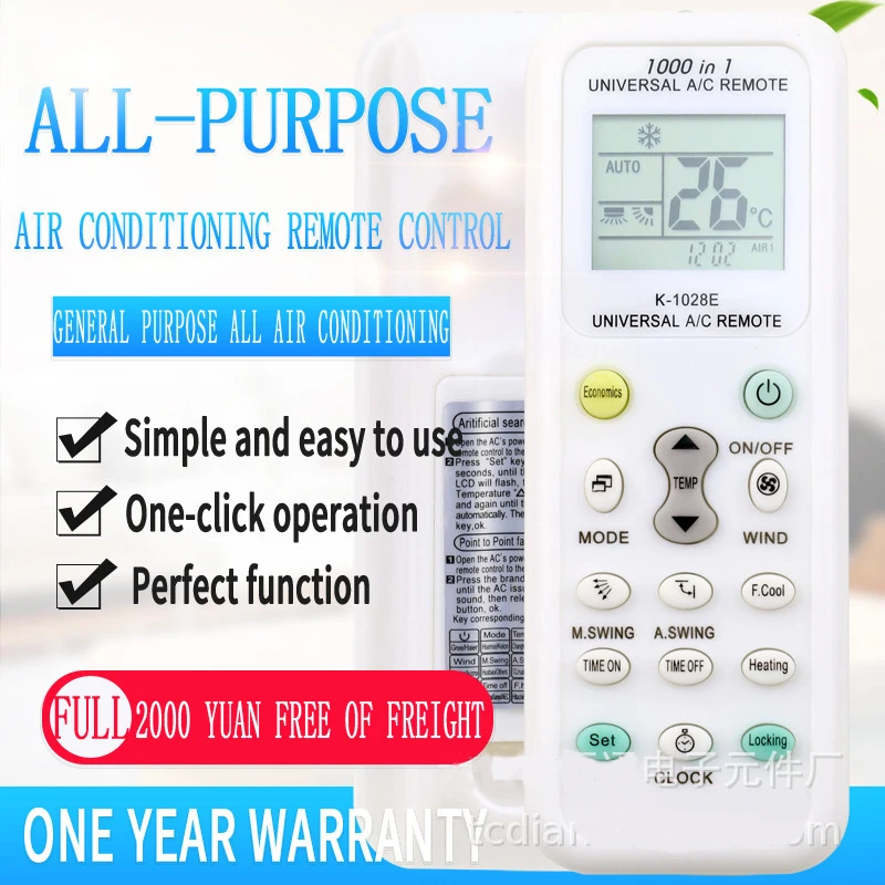 Universal K1028e Lcd A/c Remote Control For Air Conditioner Air