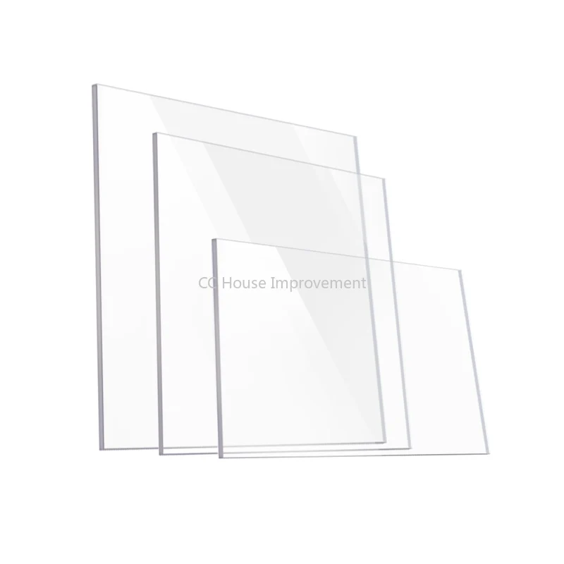 Plexiglass Clear Acrylic Board, Organic Plastic Sheet, 2mm, 3mm 4mm and 5mm Glass Methacrylate