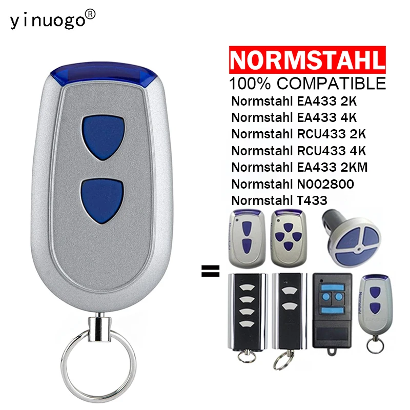 

NORMSTAHL CRAWFORD EA433 2K 4K 2KM RCU433 2K 4K N002800 T433 Garage Door Remote Control 433.92MHz Rolling Code Gate Opener Key