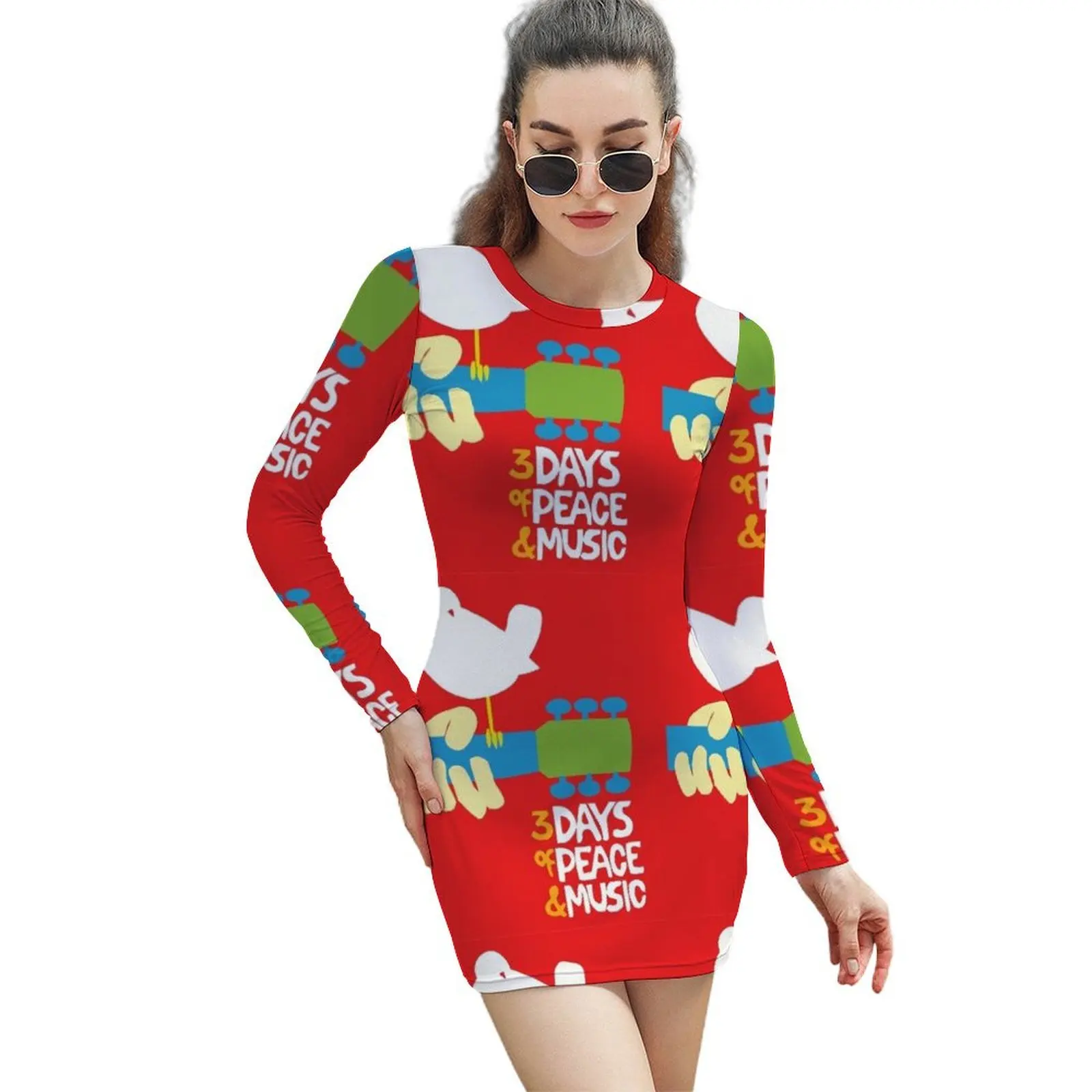 

woodstock Long-Sleeved Sheath Dress elegant evening dresses for women 2024 dresses women summer 2024 Evening dresses