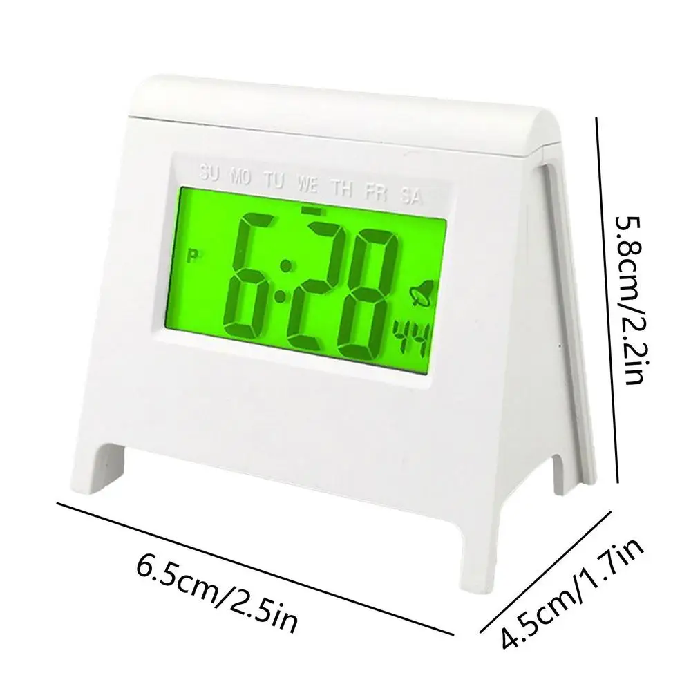 Tabletop Dreieck Digital Wecker LCD Display Taste Batterie Dreieckige  Struktur Tisch Uhr Stille Uhren Für Schlafzimmer - AliExpress