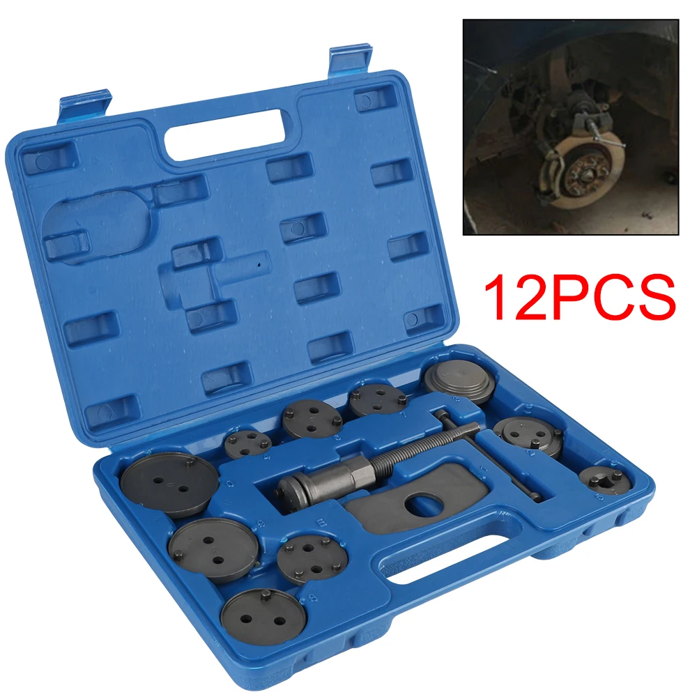 

12PCS/13PCS Car Disc Brake Caliper 1 Set Rewind Back Brake Durable And Reliable Convenient Piston Compressor Tool Kit Set