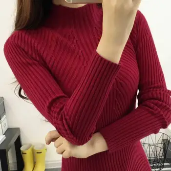 2025 Women Pullovers Autumn Winter Turtleneck Sweater Basic Slim Pullover Women Sweaters And Knit Jumper Ladies Tops