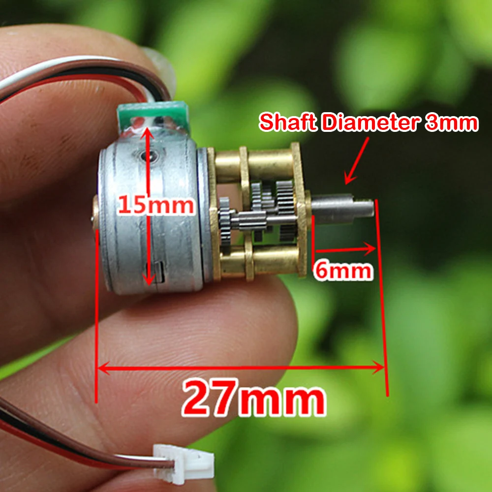 Mini 15mm Stepper Motor 2phase 4wire Gear Stepper Motor All Metal