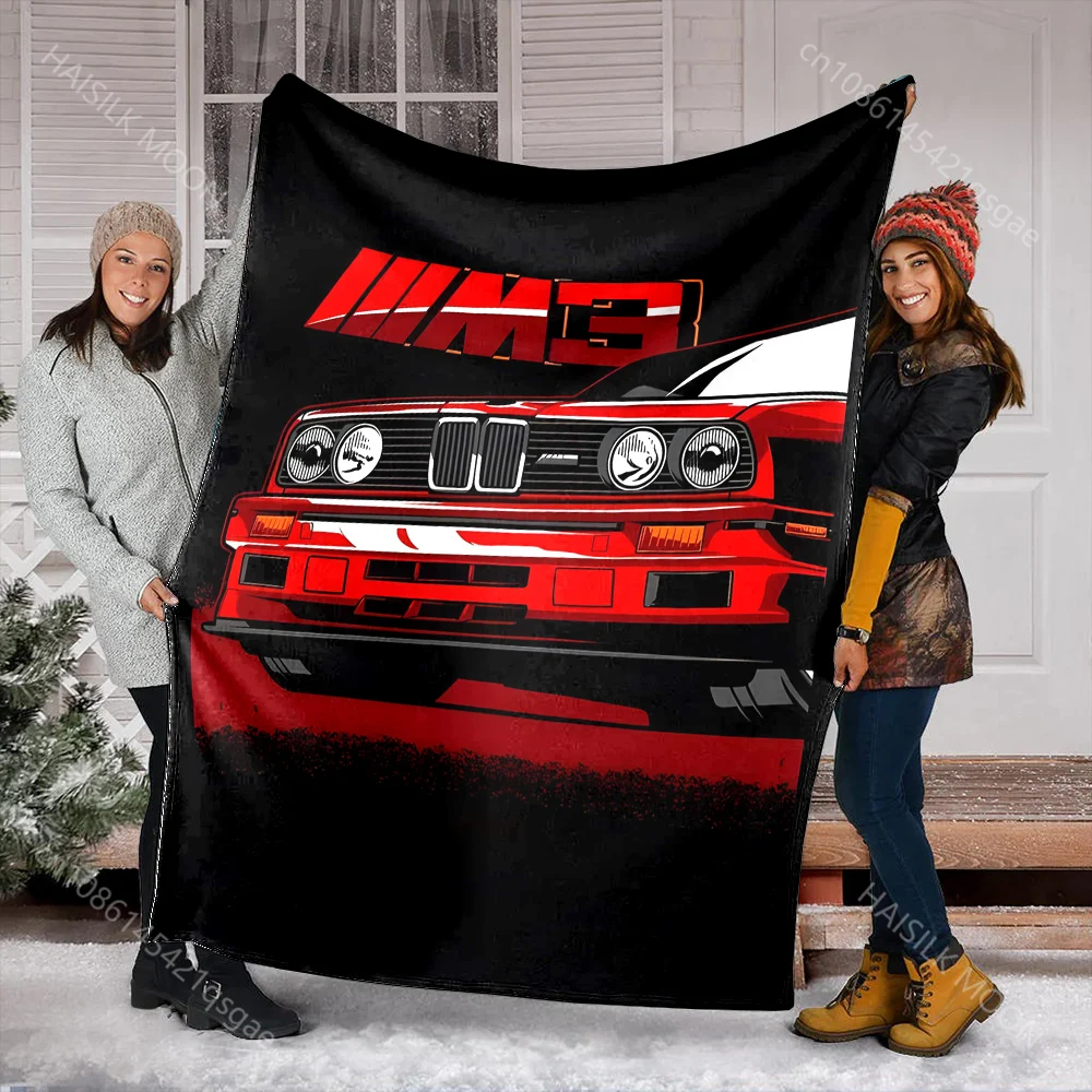 1PC Classic Racing Car Print Blanket Soft and Warm Suitable for Adults and Children Deluxe Gift Multiple Sizes Blankets for Beds 3