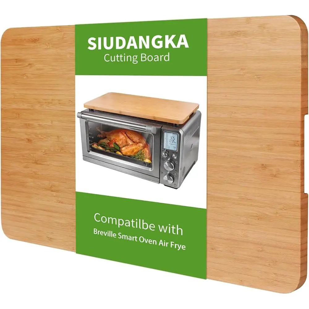 Bamboo Cutting Board Breville Smart Oven Air Fryer Pro BOV900BSS