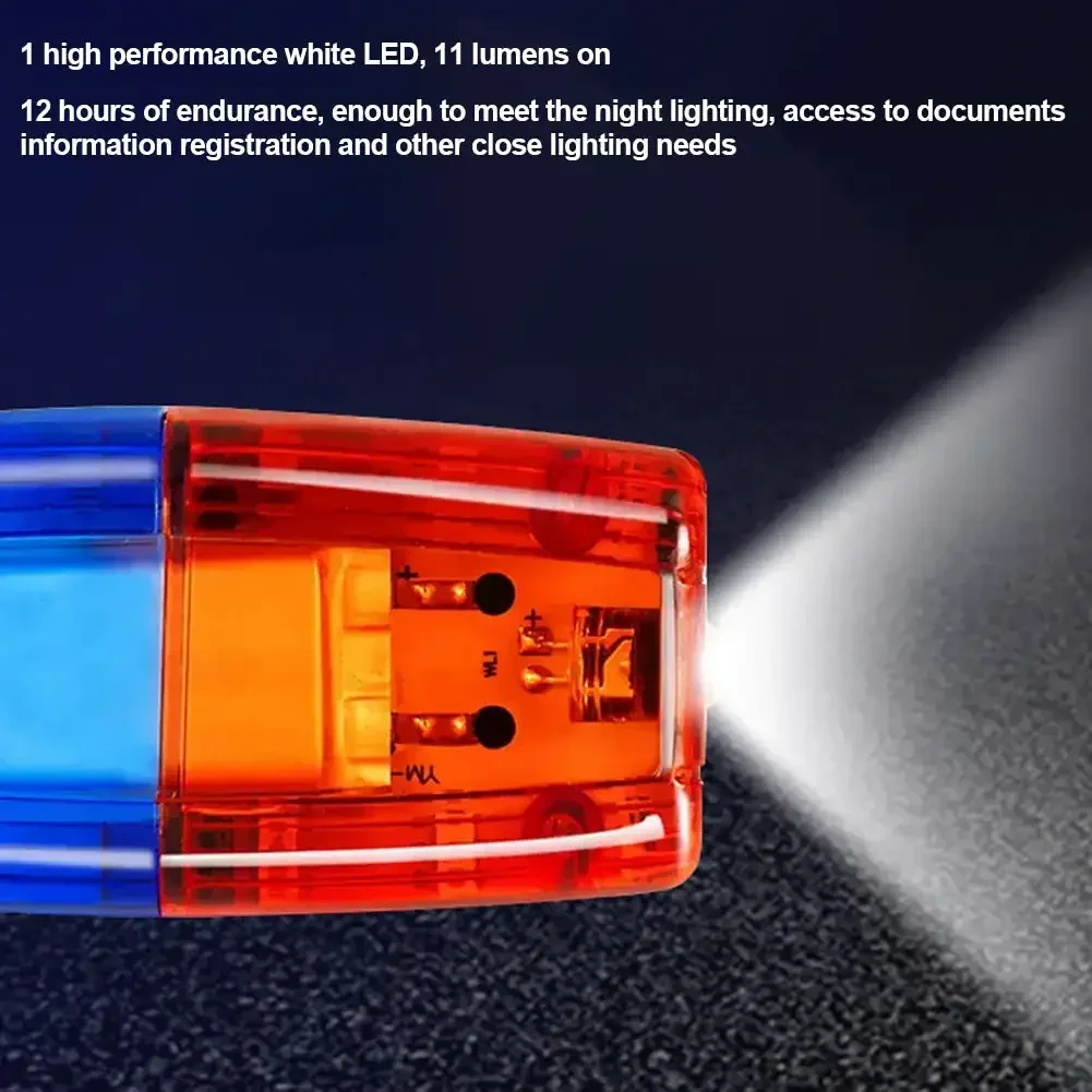 Police Light LED Red Blue Shoulder Lamp Caution Emergency Warning Safety Lights USB Rechargeable with Clip White Lighting Torch
