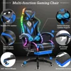 Gaming Chair with Massage and LED Lights Ergonomic Video Game Chairs with Footrest High Back Reclining Computer Chair 4
