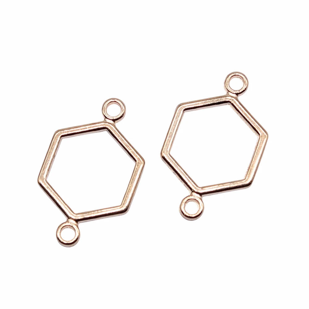 19x13mm KC Gold Color Honeycomb Connector Charms For Jewelry Making 40pcs Jewelry Charms Silver Charms Silver Charm