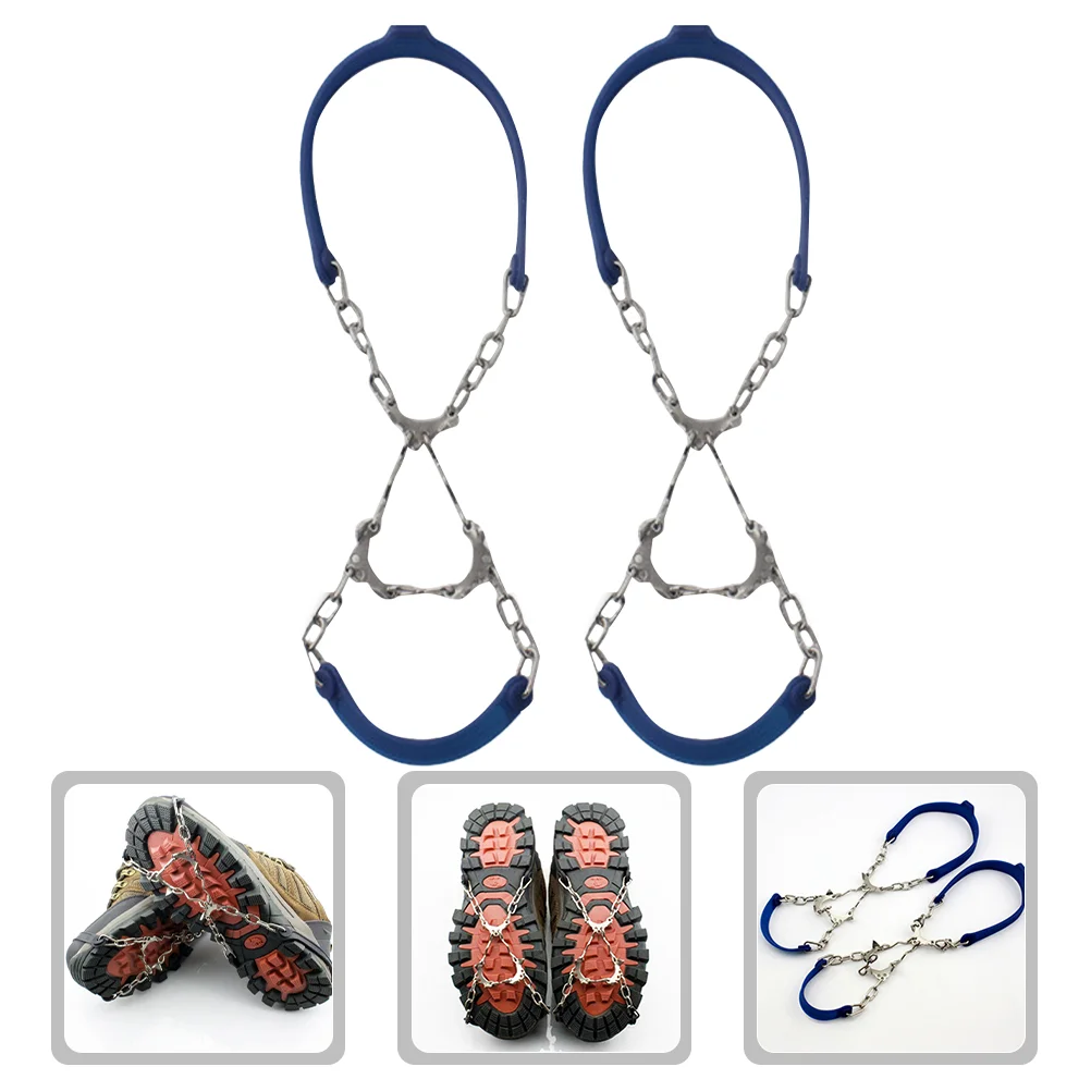 

2pcs Shoes Crampons Mountaineering Ice Traction Cleats Outdoor Ice Shoe Chains