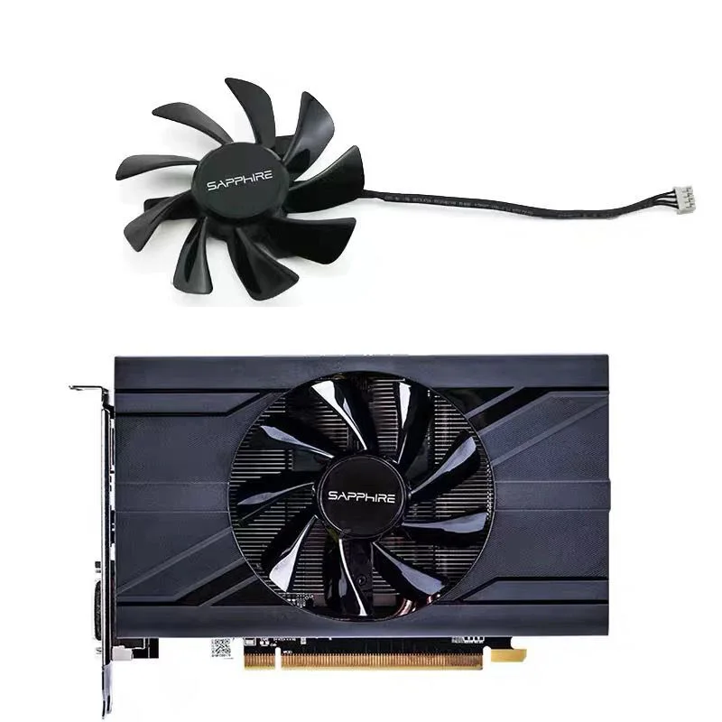 T129215Su Dc 12V 0.5A 4Pin Rx 570 470D Gpu Cooler Per Radeon Zaffiro Rx470D Rx570 Itx Scheda Grafica Ventola Di Raffreddamento
