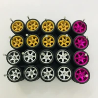 10sets 11mm wheels for 1/64 Scale Alloy Car Models 1/64 wheels with 1/64 Tires + Axles for Hot Wheel/Matchbox/Domeka/Tomy 1:64 1