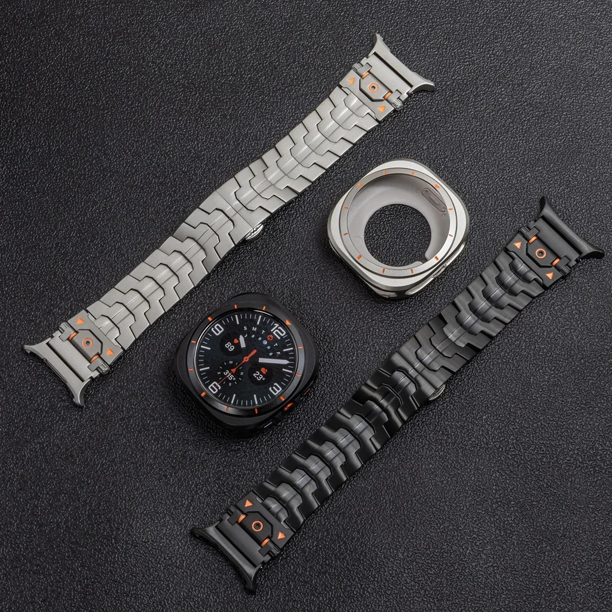 Luxury Stainless Steel Strap and Aluminum Alloy Case for Watch Ultra, Men's Metal Protective Watchband